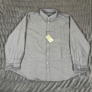 Mack Weldon Mens 37.5 Performance Oxford Shirt Gray XXL New With Tags